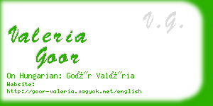 valeria goor business card